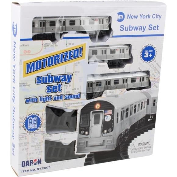 New York City 3 Pc. Battery Operated Train Set with Track - Picture 1 of 7